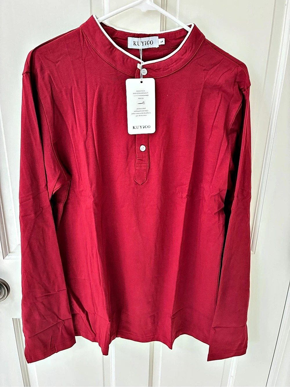 KUYIGO Long Sleeve Tunic in Red Size Large NWT